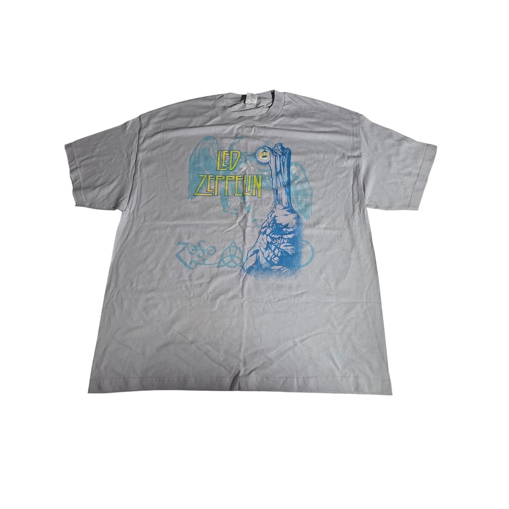 90s Led Zeppelin The Hermit Graphic T-Shirt Gray Alstyle Mens 2XL Rock Band Tee